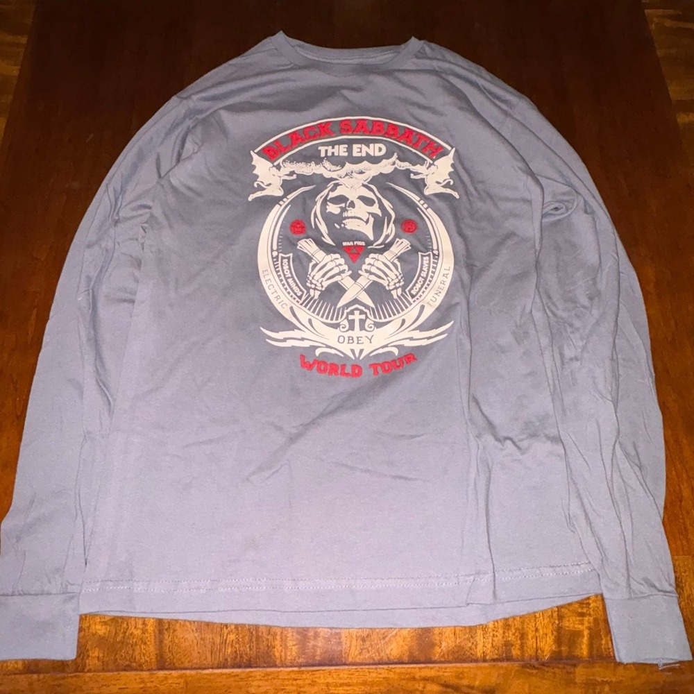 Black Sabbath The End World Tour Long Sleeve‎ Band Shirt Medium Metal Tee
